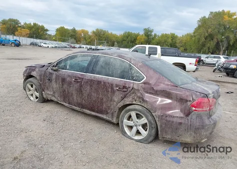 2013 Volkswagen Passat 2.0L Tdi Se from USA, damaged, VIN 1VWBN7A3XDC058825